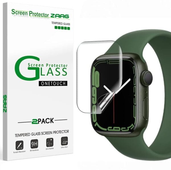 2 Pack for Apple Watch Series 8/7 45mm TPU Screen Protector - [Anti-Scratch] [Self-Healing] [New Version] Ultra-Thin Bubble-Free HD Clear Flexible