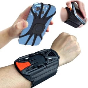 Wristband Phone Holder 360° Rotation & Detachable-Compatible with iPhone, for Samsung and More - Fits 4''-6...